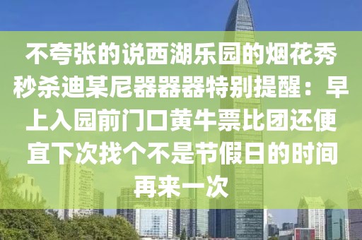 不夸張的說西湖樂園的煙花秀秒殺迪某尼器器器特別提醒：早上入園前門口黃牛票比團還便宜下次找個不是節假日的時間再來一次