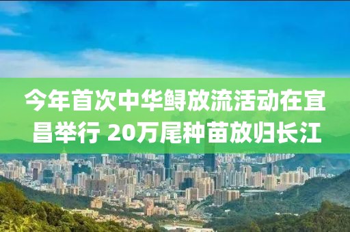 今年首次中華鱘放流活動在宜昌舉行 20萬尾種苗放歸長江