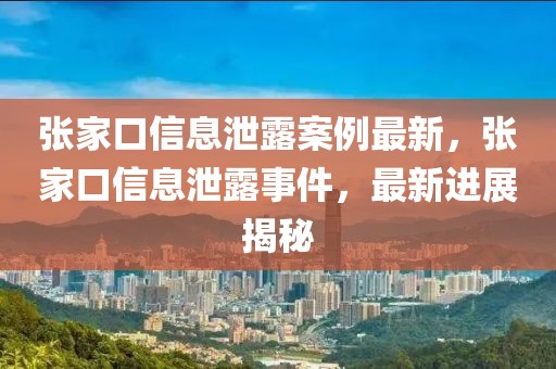 張家口信息泄露案例最新，張家口信息泄露事件，最新進展揭秘