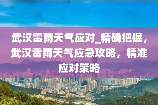 武漢雷雨天氣應對_精確把握，武漢雷雨天氣應急攻略，精準應對策略