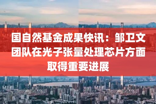 國(guó)自然基金成果快訊：鄒衛(wèi)文團(tuán)隊(duì)在光子張量處理芯片方面取得重要進(jìn)展