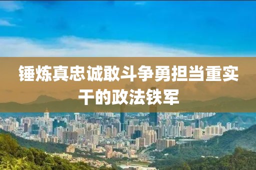 錘煉真忠誠敢斗爭勇擔當重實干的政法鐵軍
