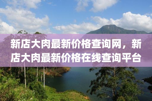 新店大肉最新價格查詢網，新店大肉最新價格在線查詢平臺