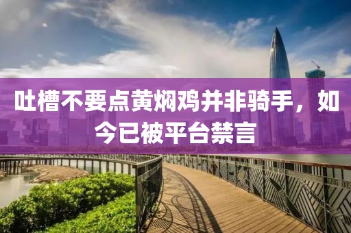 吐槽不要點黃燜雞并非騎手，如今已被平臺禁言