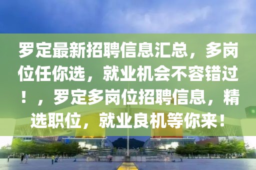 羅定最新招聘信息匯總，多崗位任你選，就業機會不容錯過！，羅定多崗位招聘信息，精選職位，就業良機等你來！