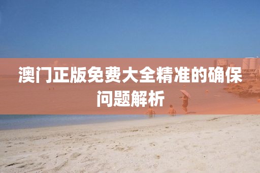 澳門正版免費大全精準的確保問題解析