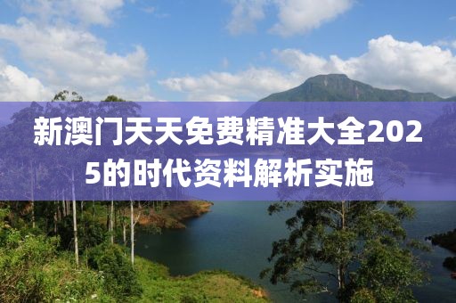 新澳門天天免費精準大全2025的時代資料解析實施