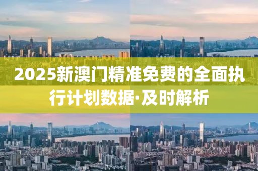 2025新澳門精準免費的全面執行計劃數據·及時解析