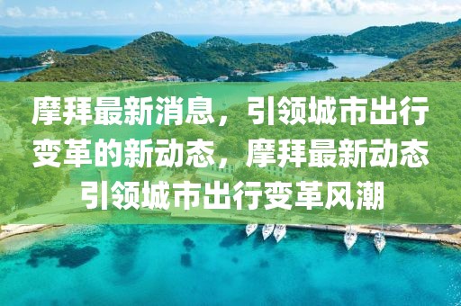 摩拜最新消息，引領城市出行變革的新動態，摩拜最新動態引領城市出行變革風潮