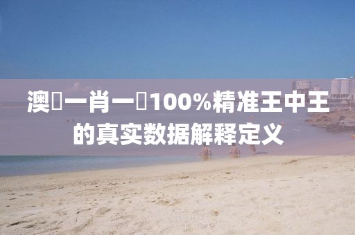 澳門一肖一碼100%精準王中王的真實數據解釋定義
