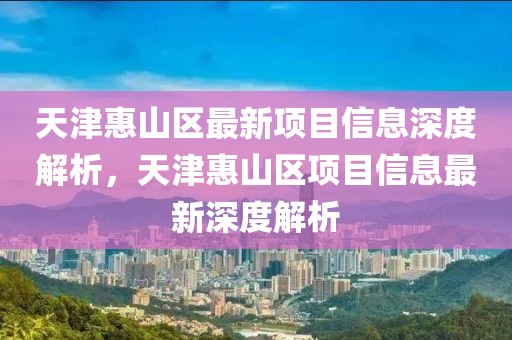 天津惠山區最新項目信息深度解析，天津惠山區項目信息最新深度解析