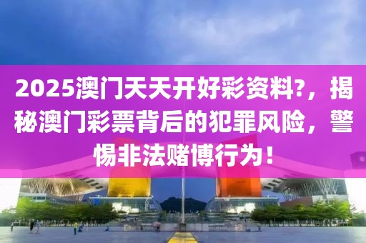 2025澳門天天開好彩資料?，揭秘澳門彩票背后的犯罪風險，警惕非法賭博行為！