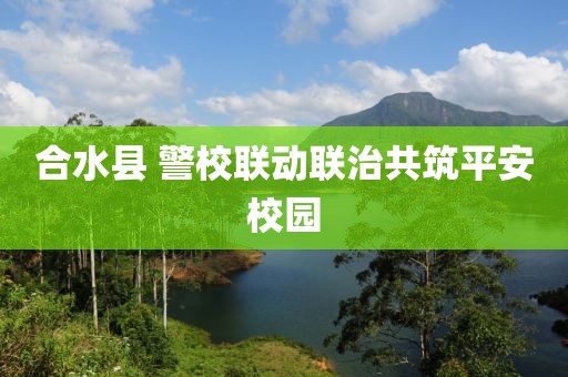 合水縣 警校聯動聯治共筑平安校園