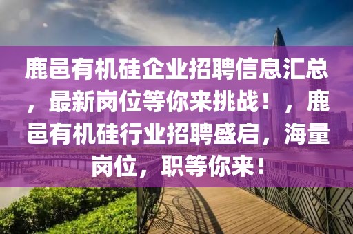 鹿邑有機硅企業招聘信息匯總，最新崗位等你來挑戰！，鹿邑有機硅行業招聘盛啟，海量崗位，職等你來！