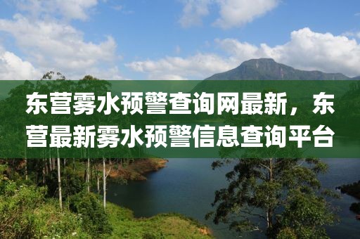 東營霧水預警查詢網最新，東營最新霧水預警信息查詢平臺