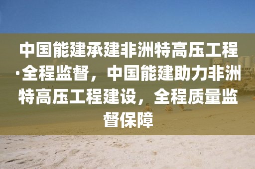 中國能建承建非洲特高壓工程·全程監督，中國能建助力非洲特高壓工程建設，全程質量監督保障