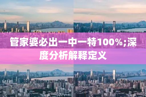 管家婆必出一中一特100%;深度分析解釋定義