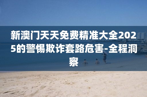 新澳門天天免費精準大全2025的警惕欺詐套路危害-全程洞察