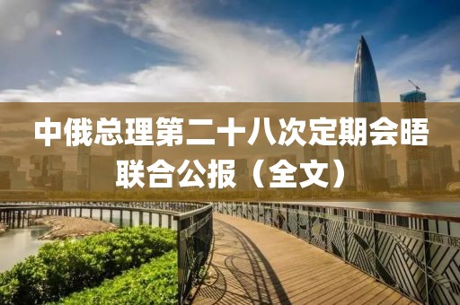 中俄總理第二十八次定期會晤聯合公報（全文）