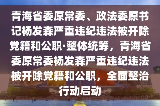 青海省委原常委、政法委原書記楊發森嚴重違紀違法被開除黨籍和公職·整體統籌，青海省委原常委楊發森嚴重違紀違法被開除黨籍和公職，全面整治行動啟動