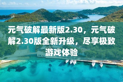 元氣破解最新版2.30，元氣破解2.30版全新升級，盡享極致游戲體驗