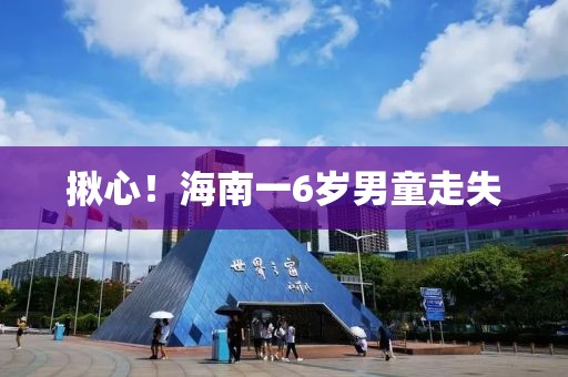 揪心！海南一6歲男童走失