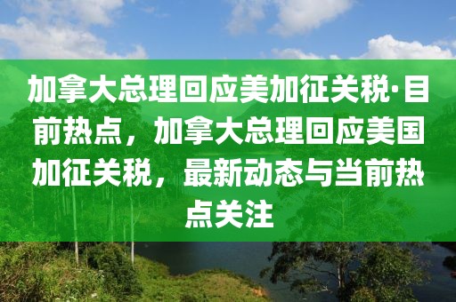 加拿大總理回應美加征關稅·目前熱點，加拿大總理回應美國加征關稅，最新動態與當前熱點關注
