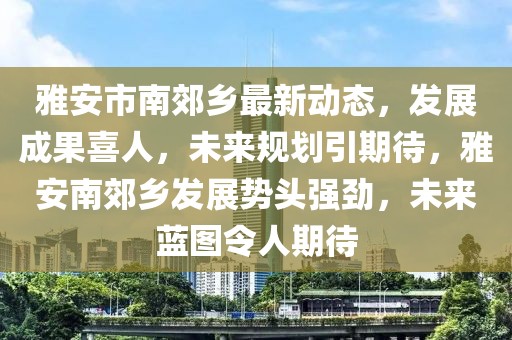 雅安市南郊鄉最新動態，發展成果喜人，未來規劃引期待，雅安南郊鄉發展勢頭強勁，未來藍圖令人期待