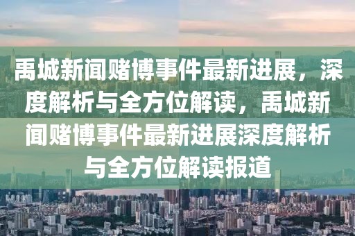 禹城新聞賭博事件最新進展，深度解析與全方位解讀，禹城新聞賭博事件最新進展深度解析與全方位解讀報道