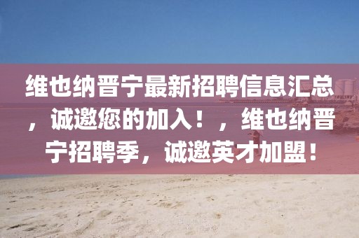 維也納晉寧最新招聘信息匯總，誠邀您的加入！，維也納晉寧招聘季，誠邀英才加盟！