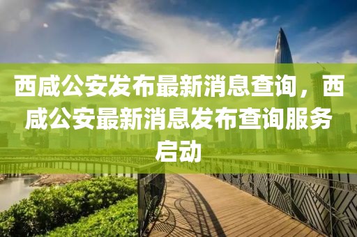 西咸公安發布最新消息查詢，西咸公安最新消息發布查詢服務啟動