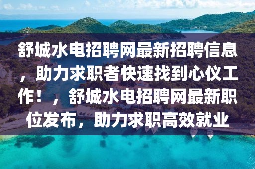 舒城水電招聘網最新招聘信息，助力求職者快速找到心儀工作！，舒城水電招聘網最新職位發布，助力求職高效就業