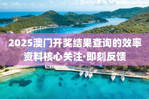 2025澳門開獎結果查詢的效率資料核心關注·即刻反饋