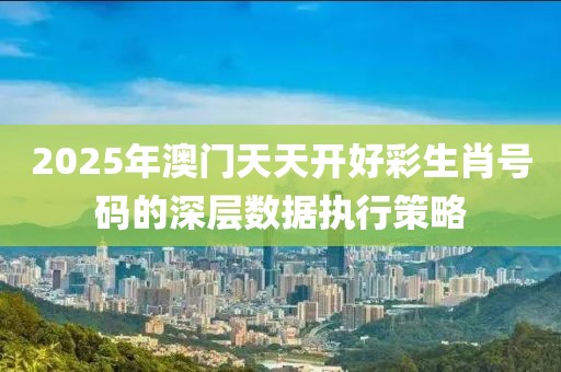 2025年澳門天天開好彩生肖號碼的深層數據執行策略