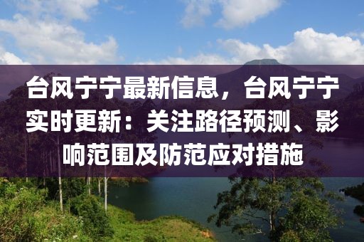 臺(tái)風(fēng)寧寧最新信息，臺(tái)風(fēng)寧寧實(shí)時(shí)更新：關(guān)注路徑預(yù)測(cè)、影響范圍及防范應(yīng)對(duì)措施