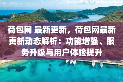 荷包網 最新更新，荷包網最新更新動態解析：功能增強、服務升級與用戶體驗提升