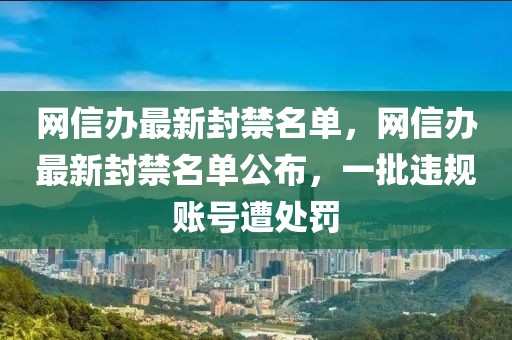 網信辦最新封禁名單，網信辦最新封禁名單公布，一批違規賬號遭處罰