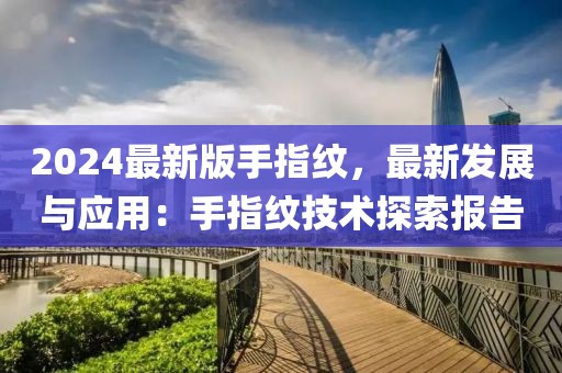 2024最新版手指紋，最新發(fā)展與應(yīng)用：手指紋技術(shù)探索報(bào)告
