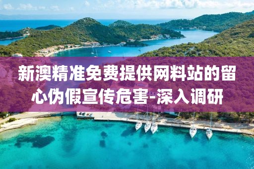 新澳精準免費提供網料站的留心偽假宣傳危害-深入調研