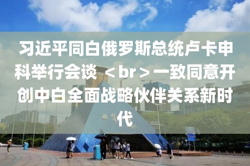 習近平同白俄羅斯總統盧卡申科舉行會談 ＜br＞一致同意開創中白全面戰略伙伴關系新時代