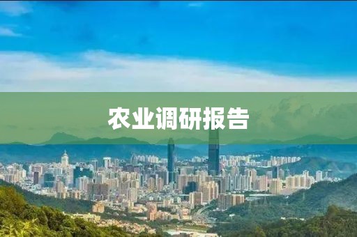 農(nóng)業(yè)調(diào)研報告