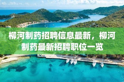 柳河制藥招聘信息最新，柳河制藥最新招聘職位一覽