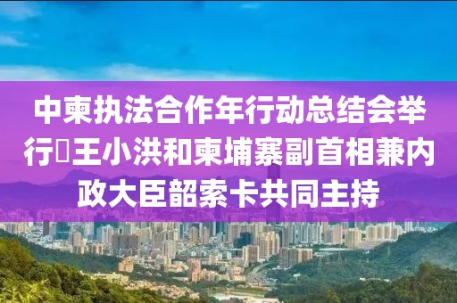 中柬執(zhí)法合作年行動總結(jié)會舉行?王小洪和柬埔寨副首相兼內(nèi)政大臣韶索卡共同主持