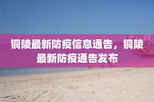 銅陵最新防疫信息通告，銅陵最新防疫通告發布