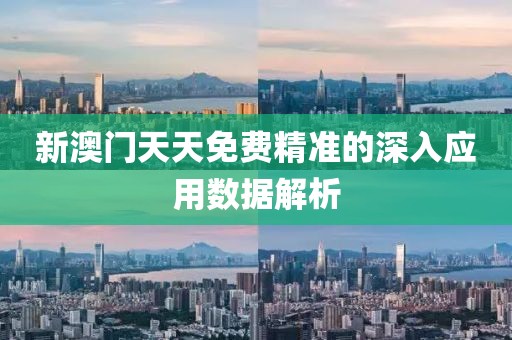 新澳門天天免費精準的深入應用數據解析