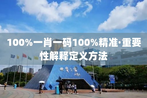100%一肖一碼100%精準(zhǔn)·重要性解釋定義方法