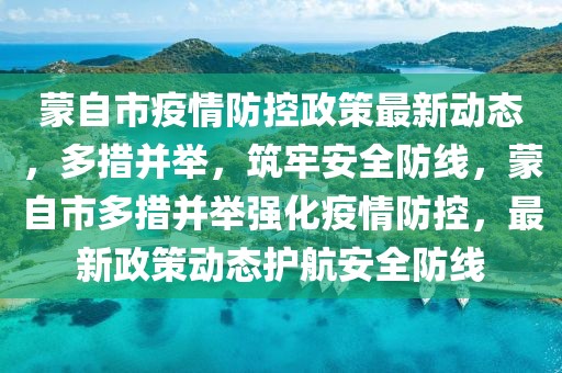 蒙自市疫情防控政策最新動態，多措并舉，筑牢安全防線，蒙自市多措并舉強化疫情防控，最新政策動態護航安全防線