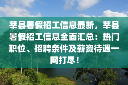 莘縣暑假招工信息最新，莘縣暑假招工信息全面匯總：熱門職位、招聘條件及薪資待遇一網(wǎng)打盡！