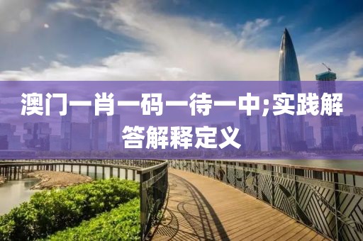 澳門一肖一碼一待一中;實踐解答解釋定義