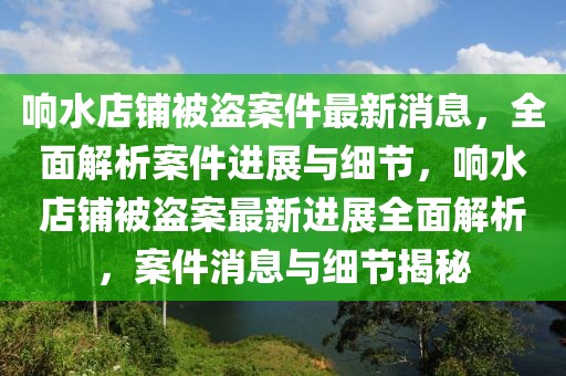 響水店鋪被盜案件最新消息，全面解析案件進展與細節，響水店鋪被盜案最新進展全面解析，案件消息與細節揭秘